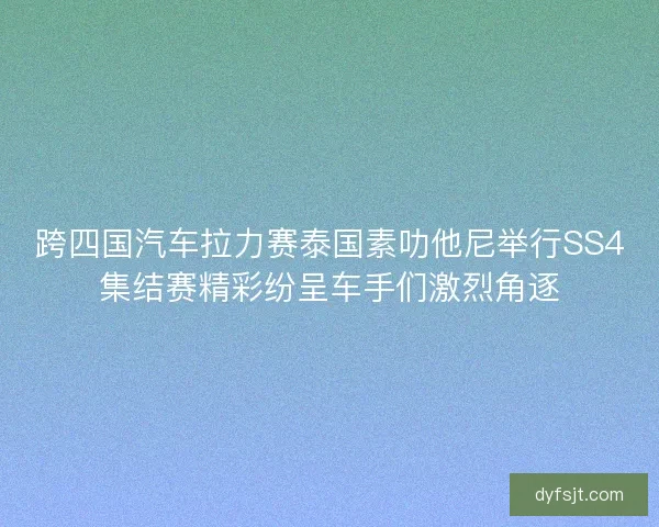 跨四国汽车拉力赛泰国素叻他尼举行SS4集结赛精彩纷呈车手们激烈角逐